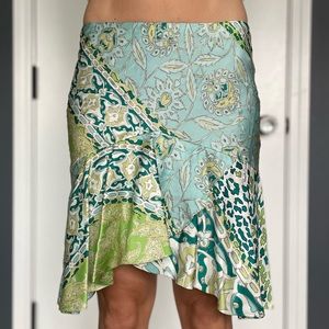 SOLD Roberto Cavalli Green Silk skirt size 38 / 2